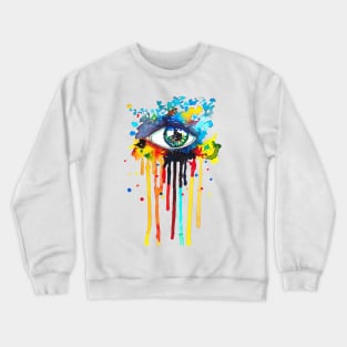 Splash Rainbow Eye Crewneck Sweatshirt